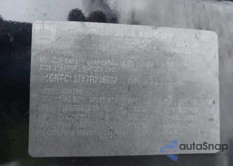 2007 Chevrolet Tahoe Ls z USA, uszkodzony, nr VIN 1GNFC13JX7R216012